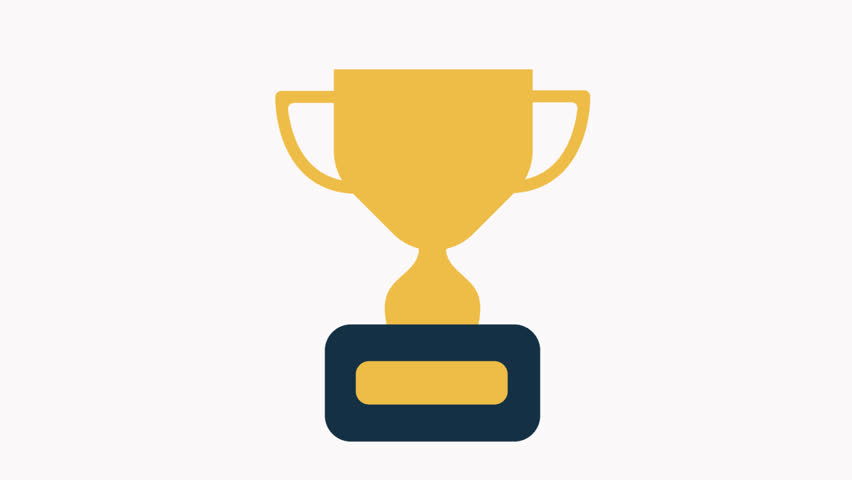 trophy icon animation  simple flat
