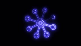 Glowing Digital Content Network, Neon Multimedia Distribution, Connected User Profile Icon, Social Media Content Management, - Powered by Shutterstock - Get 15% off with code: PIKWIZARD15