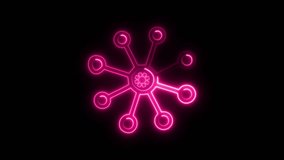 Glowing Digital Content Network, Neon Multimedia Distribution, Connected User Profile Icon, Social Media Content Management, - Powered by Shutterstock - Get 15% off with code: PIKWIZARD15