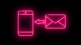 smart phone icon receiving a message with neon effect - Powered by Shutterstock - Get 15% off with code: PIKWIZARD15