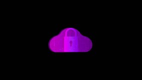 Cloud Security Lock Icon on Digital Grid Background, Data Protection and Cybersecurity Concept - Powered by Shutterstock - Get 15% off with code: PIKWIZARD15