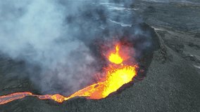 Lava flows surged out of the crater, forming rivers of fire that carved their way across the black earth. From the air, the rivers appeared like glowing veins pulsing through the mountain. - Powered by Shutterstock - Get 15% off with code: PIKWIZARD15