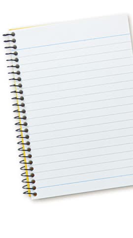 Spiral notebook animation (Vertical 9:16)
