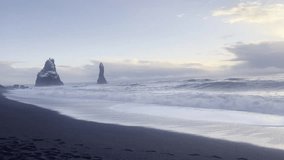 Iceland’s Reynisfjara Black Sand Beach and Reynisdrangar - Powered by Shutterstock - Get 15% off with code: PIKWIZARD15
