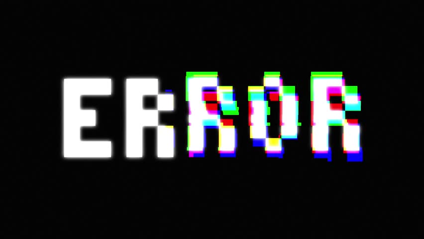 Glitch Error Text Animation - RGB Distorted Signal Effect