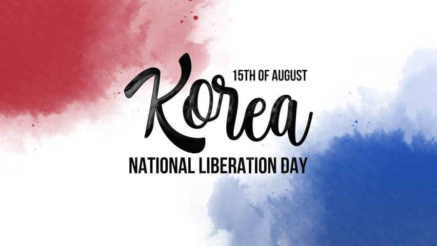 Korea national liberation day Animation. Suitable for designs related to korean independence celebrations, historical events, and patriotic themes.