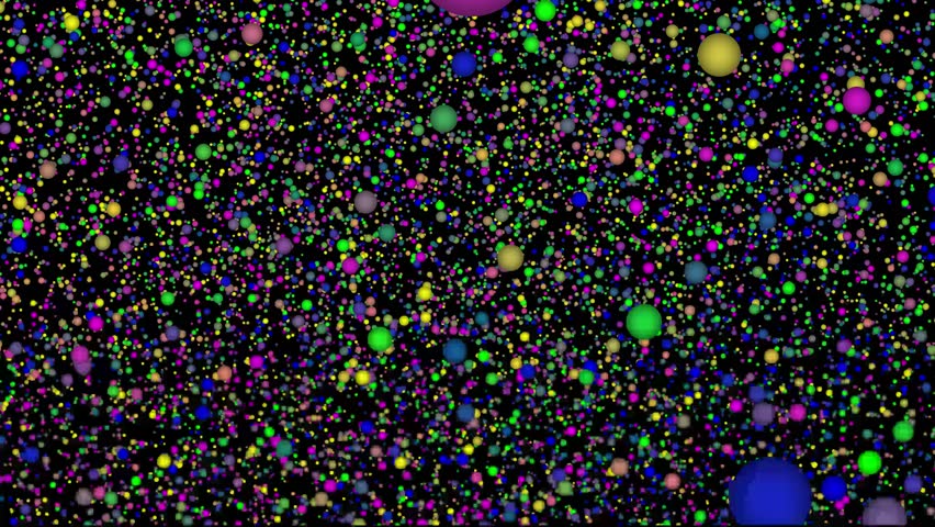 Infinite Spread of Microscopic Bubble-Like Particles Filling the Screen for Digital Texture and Overlay Effects