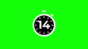 15 second countdown with a green screen background. stopwatch icon with 15 second countdown. - Powered by Shutterstock - Get 15% off with code: PIKWIZARD15