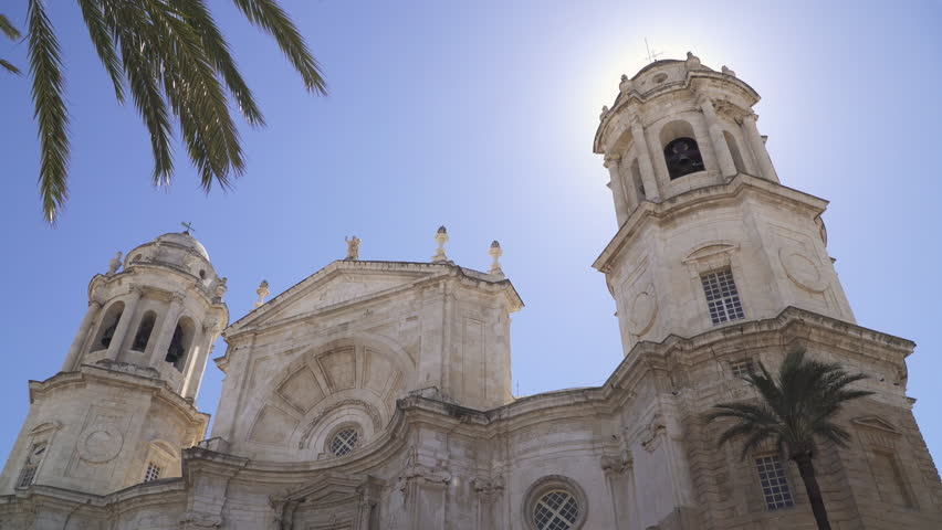 The Cadiz Cathedral, a catholic church located in old town Cadiz in southern Spain