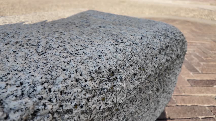 Stone bench in an Italian park