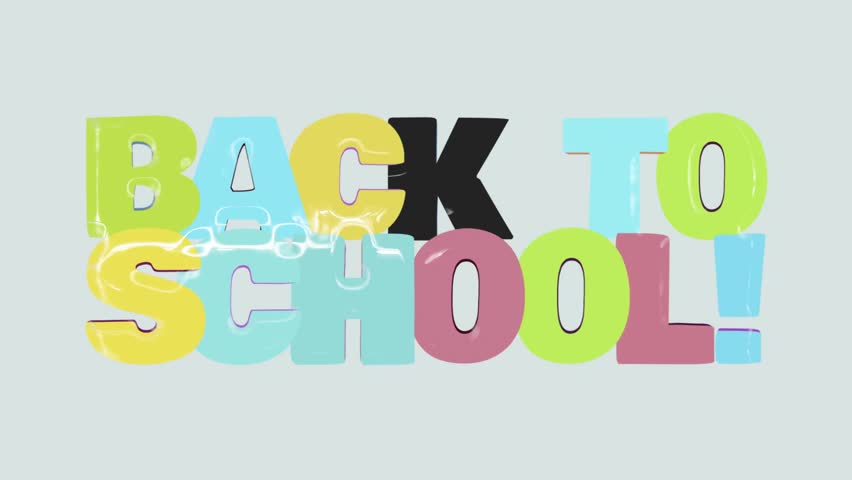 3D Back To School! Title Animation In Cartoonish Style
