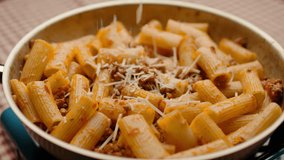 Cooking Pasta Bolognese in Frying Pan - Powered by Shutterstock - Get 15% off with code: PIKWIZARD15