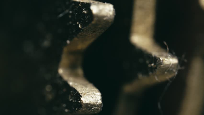 Rotating clockwork rhythm of Metronome cogwheel teeth mechanism MACRO