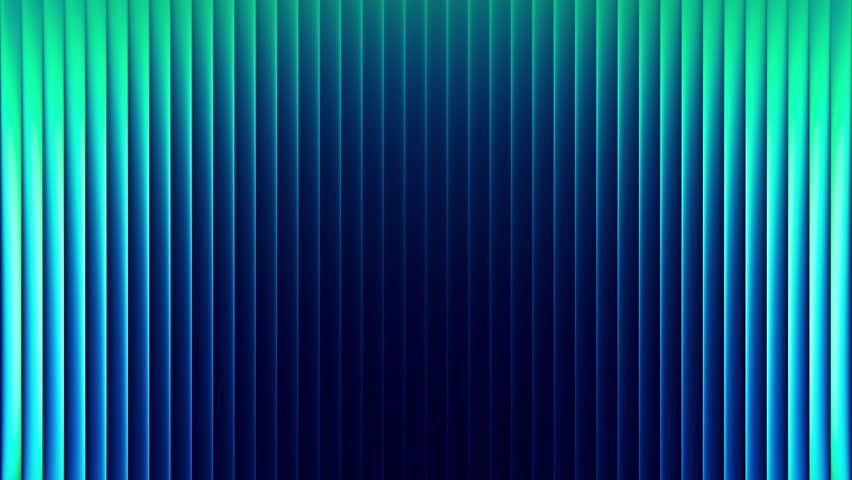 Futuristic neon waves of blue green gradient flow in endless dance of light and motion with fractal glass glowing effect.  Bold dynamic design blending smooth tones and radiant colors. Seamless loop