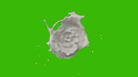 Splash of liquid milk. Bright white fluid. Green screen, chromakey - Powered by Shutterstock - Get 15% off with code: PIKWIZARD15