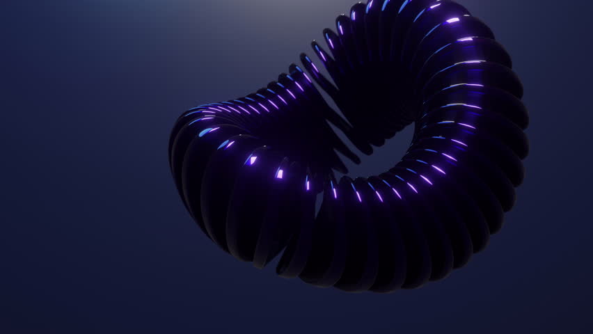 Abstract purple circles geometric background, waves motion background seamless looping. Colorful waves and concentric lines as Technology abstract concept. Loop animation. 3D rendering