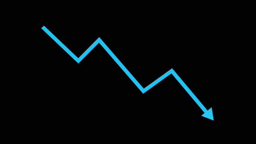 Downward Zigzag Arrow Animation, zigzag arrow pointing downward