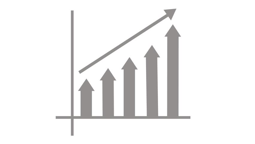 Upward Arrow Graph Bar Animation, Arrow Business Growth Animated