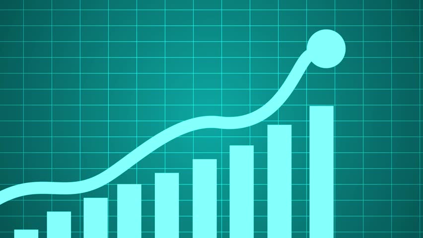 Graph with Bar and Line Chart Overlay, Stylized Bar Graph with Line Chart Overlay Animation