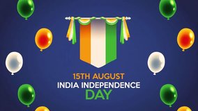 Festive hanging tricolor flag decorations with vibrant helium balloons in saffron, white, and green, celebrating India’s Independence Day on 15 August with patriotic pride and joyful spirit. - Powered by Shutterstock - Get 15% off with code: PIKWIZARD15