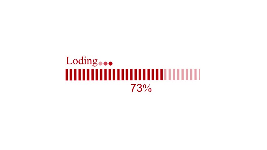 Loading Bar with Typo and Progress Bar Animation, Waiting progress bar animated