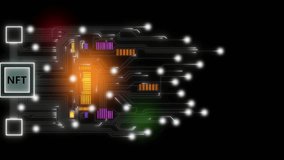 Futuristic data circuit board analytics with Technology digital network connection NFT, Artificial intelligence deep learning, and big data technology. 4k Motion abstract background data trransfer - Powered by Shutterstock - Get 15% off with code: PIKWIZARD15