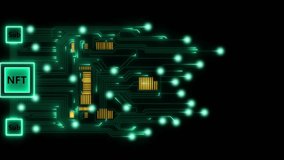 Futuristic data circuit board analytics with Technology digital network connection NFT, Artificial intelligence deep learning, and big data technology. 4k Motion abstract background data trransfer - Powered by Shutterstock - Get 15% off with code: PIKWIZARD15