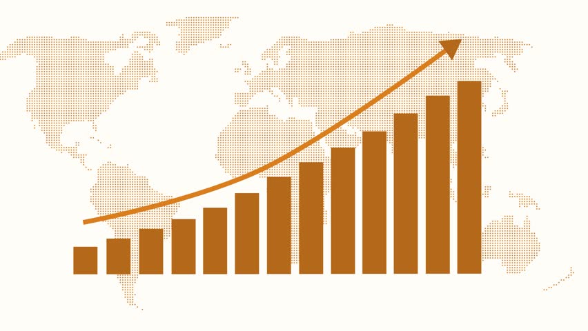 Business Analytics Bar Chart Growth Motion, Animated Business Data Chart Rising