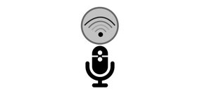 Minimalist Microphone and Wi-Fi Icon Design Animation, Voice Signal Animation from Microphone - Powered by Shutterstock - Get 15% off with code: PIKWIZARD15