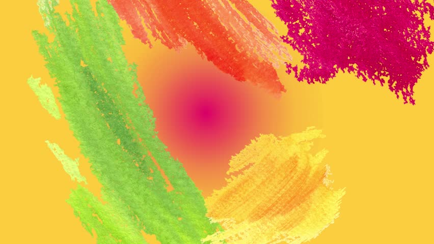 Looping animation of shimmering watercolor pumpkins, flowers, berries, and snail on vibrant splashes. Central circle for text. Perfect for autumn greeting cards, seasonal promotions, branding projects - Powered by Shutterstock - Get 15% off with code: PIKWIZARD15