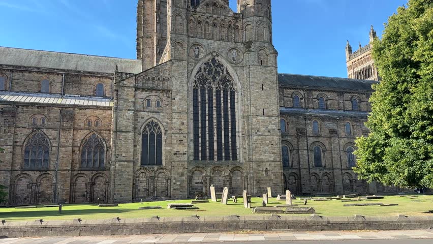 Durham town city north east england cathedral university river wear bridge