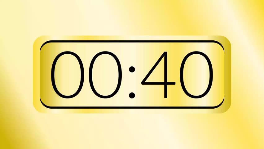 40 second countdown digital timer with luxury modern number on gold background suitable for website, app, presentation, time management, marketing - Powered by Shutterstock - Get 15% off with code: PIKWIZARD15