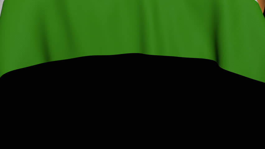 India Curtain Flag Transition Animation on Alpha Channel, Loop
