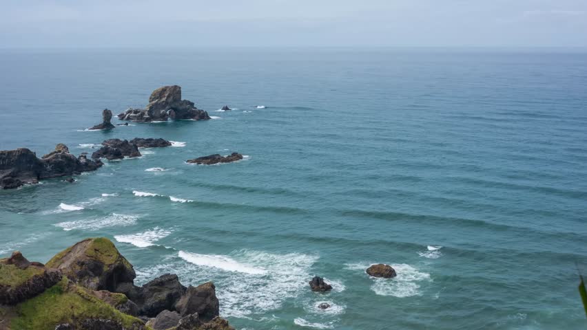 Footage features Ecola State Park