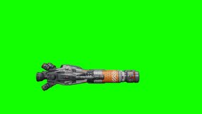 3d animation of a flying spaceship on a green background. - Powered by Shutterstock - Get 15% off with code: PIKWIZARD15