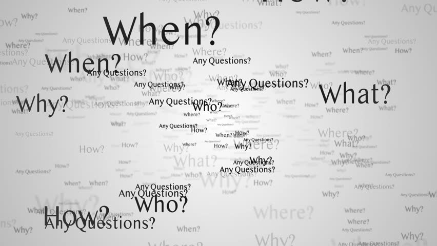 ANY QUESTION Keywords on the Tunnel Walls, Animation, Background, Loop
