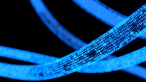 Blue binary code data stream, Futuristic digital code and data transfer - Powered by Shutterstock - Get 15% off with code: PIKWIZARD15