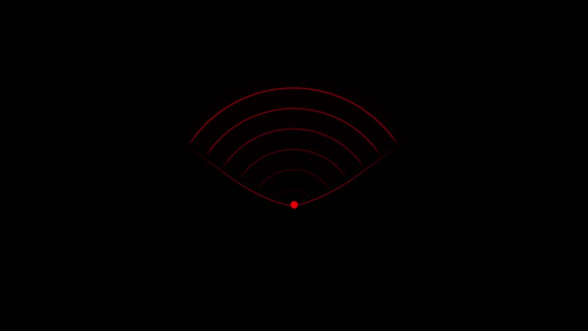 Wireless signal icon ,Wifi icon animated. Abstract Radio wave WI-FI signal frequency icon loop animation on a white background.