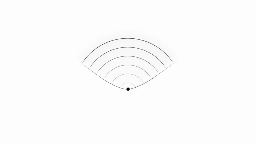 Wireless signal icon ,Wifi icon animated. Abstract Radio wave WI-FI signal frequency icon loop animation on a white background.