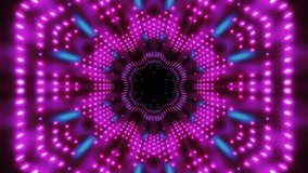 An abstract illustration of a vibrant, symmetrical pattern of glowing purple and blue dots forms a mesmerizing digital flower shape - Powered by Shutterstock - Get 15% off with code: PIKWIZARD15