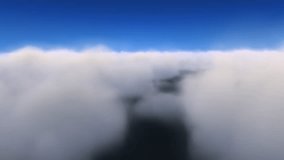 Cloud fly over. Clean progressive high definition (HD) frames clip. God's point of view. 
