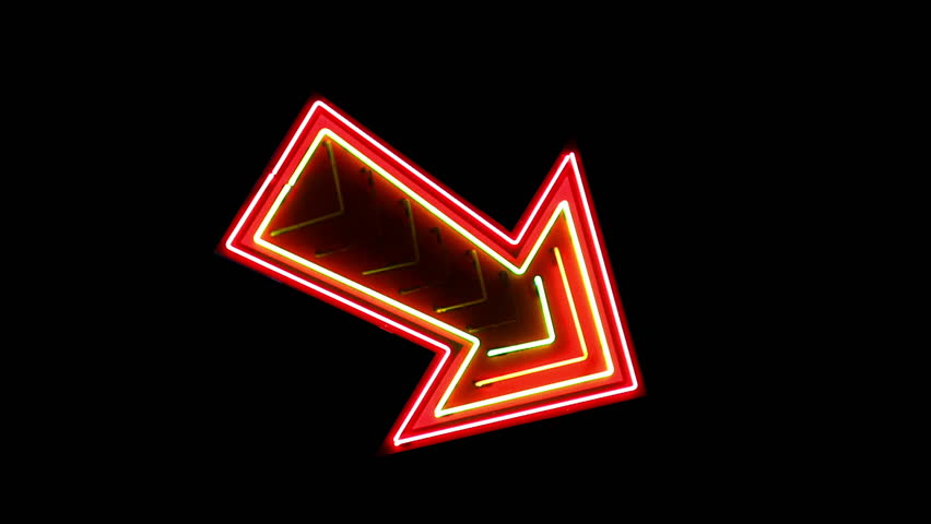 Vegas neon arrow sign