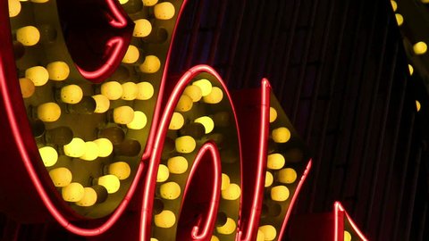 Red Neon Las Vegas sign