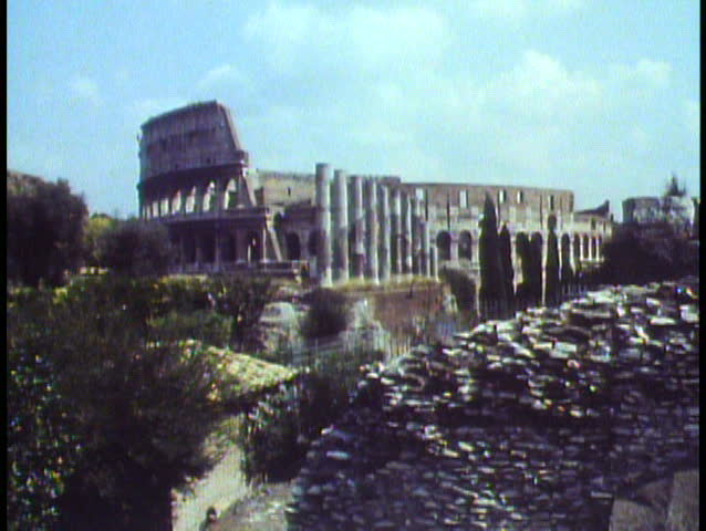 Rome, Italy, Coliseum, wide shot, distant