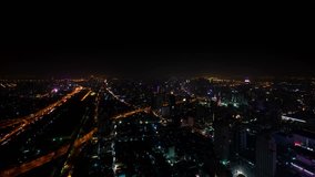 1920x1080 hidef, hdv - City at night - view from the top. Bangkok, Thailand