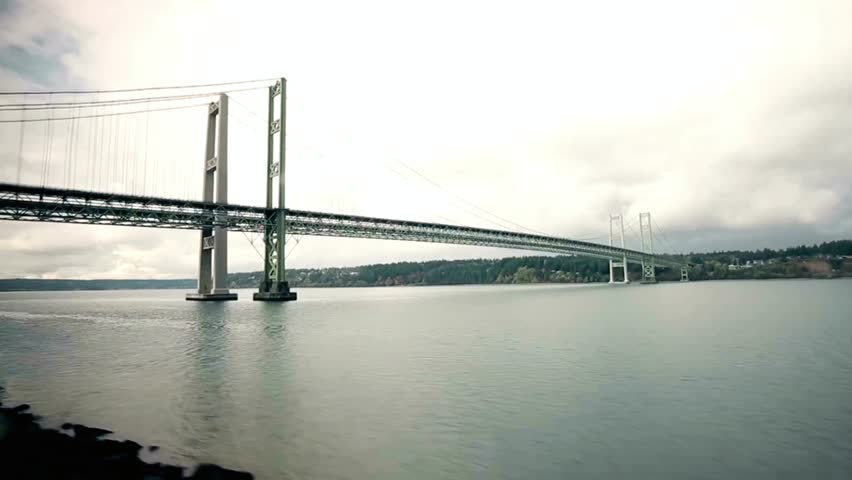 Tacoma narrows bridge over the puget sound in washington state, usa