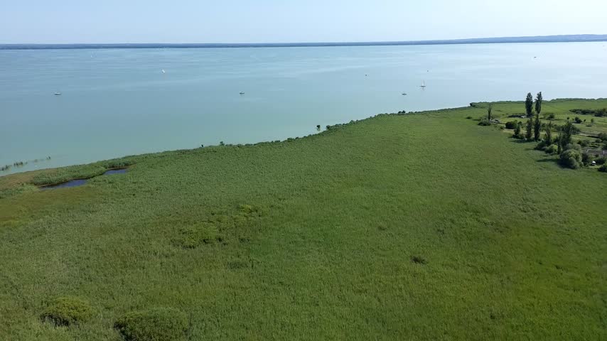 Aerial view over the reed lake 2