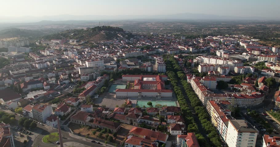 Aerial View City of Castelo Branco in Portugal
