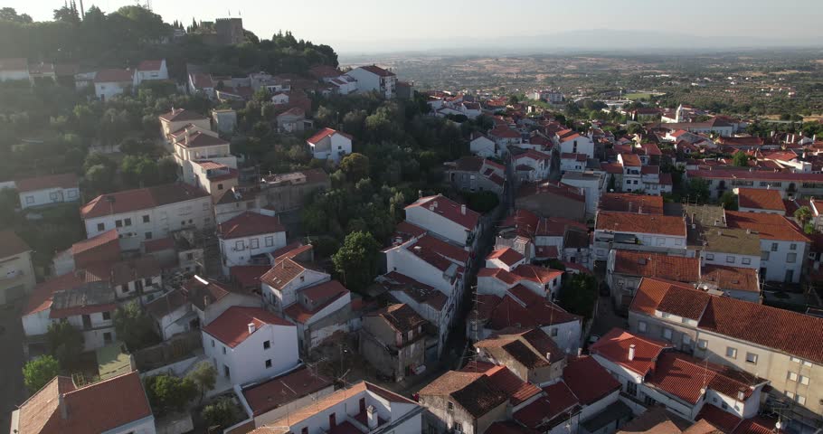 Aerial View City of Castelo Branco in Portugal