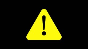 Blinking exclamation mark symbol on black background indicating alert or warning - Powered by Shutterstock - Get 15% off with code: PIKWIZARD15